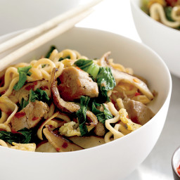Asian Pork, Mushroom and Noodle Stir-Fry