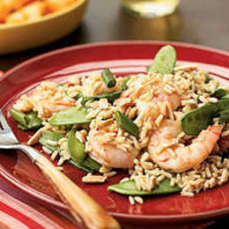 Asian Rice with Shrimp and Snow Peas