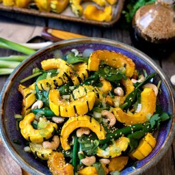 Asian Salad with Roasted Delicata Squash