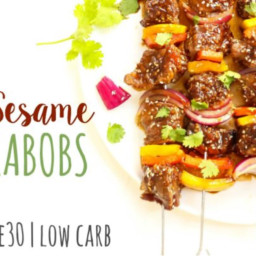 Asian Sesame Whole30 Steak Kabobs (Paleo, Low Carb, GF)