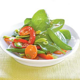 Asian Snap Pea Salad with Sesame-Orange Dressing