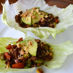 ASIAN TURKEY LETTUCE CUPS WITH AVOCADO