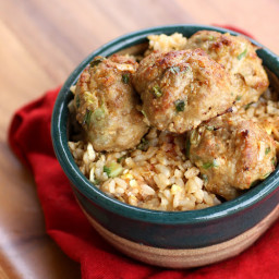 Asian Turkey Meatballs with Lime Dipping Sauce