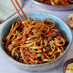 Asian Vegetable Stir-Fry Noodles | Vegan Lo Mein