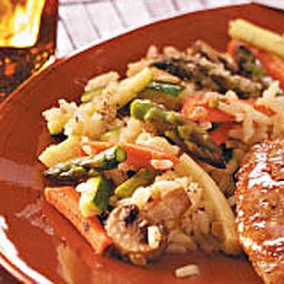 Asparagus and Mushroom Rice Medley Recipe
