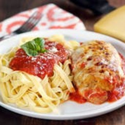 Asparagus and Provolone Stuffed Chicken Parm