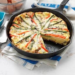 Asparagus and Red Pepper Frittata