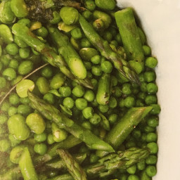 Asparagus, broad bean and pea salad with a mint dressing