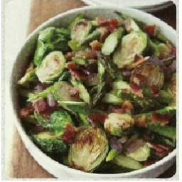 Asparagus, Brussels Sprouts & Red Onion