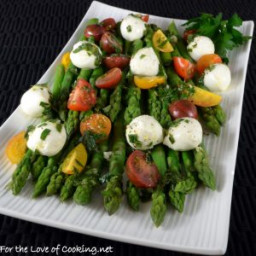 Asparagus Caprese Salad with Basil Gremolata