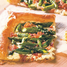 Asparagus, Goat Cheese and Bacon Tart