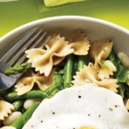 Asparagus Pasta With Fried Egg