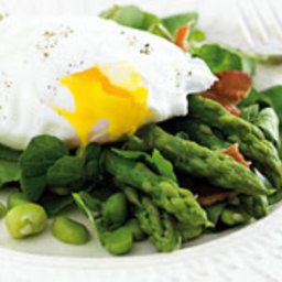 Asparagus Salad with Poached Egg and Bacon