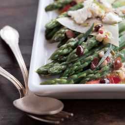 Asparagus Salad with Roasted Peppers and Goat Cheese Recipe