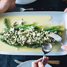 Asparagus with Mussel Beurre Blanc