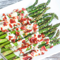 Asparagus with Parmesan Sauce and Prosciutto