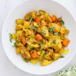 Atakilt Wat - Ethiopian Cabbage Potato Carrots. Vegan Gluten-free Recipe