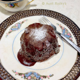 Aunt Rocky’s Ultra Rich Dark Chocolate Lava Cake for 2 (Microwave, Low Carb