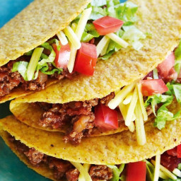 Aussie-style beef and salad tacos