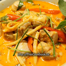 Authentic Thai Recipe for Red Curry with Bamboo Shoots and Coconut Milk