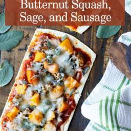 Autumn Flatbread with Butternut Squash, Sage, and Sausage