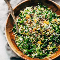 Autumn Lentil Kale Salad with Parmesan