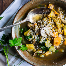 Autumn Squash, Mushroom and Lentil Stew