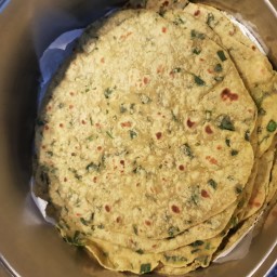 Avacado chapathi with spinach 
