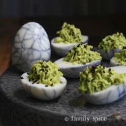 Avocado and Wasabi Deviled Eggs