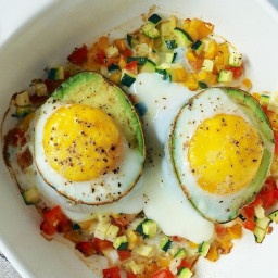 Avocado Baked Eggs with Vegetable Hash » The Candida Diet