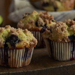Avocado-Blueberry Muffins