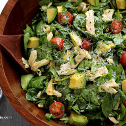 avocado chicken spinach salad recipe