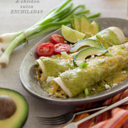 Avocado Cream and Chicken Suiza Enchiladas Recipe
