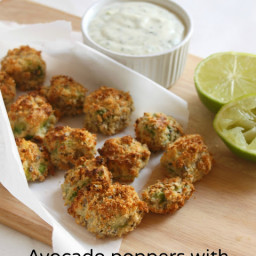 Avocado poppers with coriander-lime mayonnaise