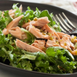 Avocado Salmon Salad with Kale