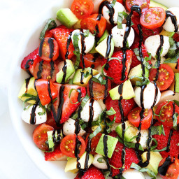 Avocado Strawberry Caprese Salad