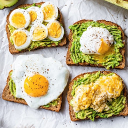 Avocado Toast with Egg (4 Ways)