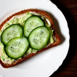 Avocado Toast with Hummus and Cucumber