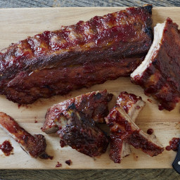 Baby Back Ribs with Spicy Plum Barbecue Sauce