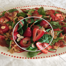 Baby Spinach Salad with Strawberries and Toasted Almonds