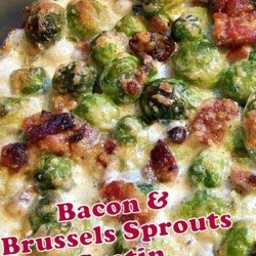 Bacon and Brussels Sprouts Gratin