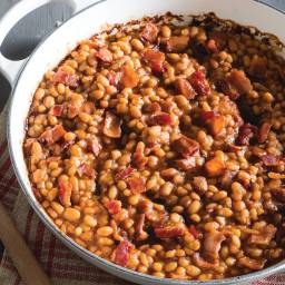 Bacon and Cane Syrup Baked Beans