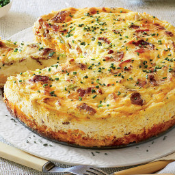 Bacon-and-Cheddar Grits Quiche