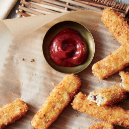 Bacon-and-Chive Grit Fries with Smoky Hot Ketchup Recipe