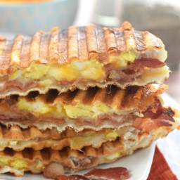 Bacon and Eggs Biscuit Breakfast Panini