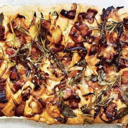 Bacon and herb focaccia