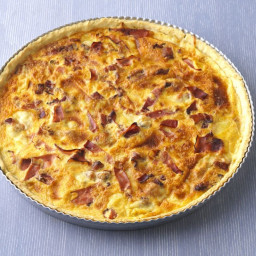 Bacon and leek quiche