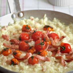 Bacon and roasted tomato risotto