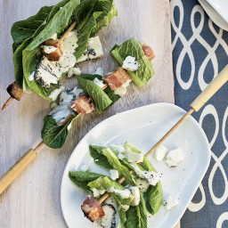 Bacon-and-Romaine Skewers with Blue Cheese Dressing