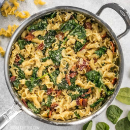 Bacon and Spinach Pasta with Parmesan
